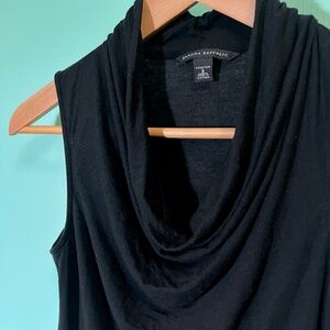 Banana Republic Cowl Neck Black Sleeveless Shirt Size Small